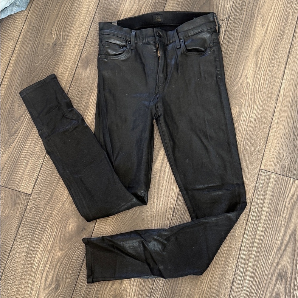 Citizens of humanity, rocket high-rise, skinny black waxed jeans, size 29